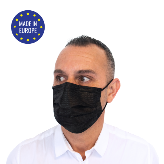 Schwarze OP-Maske