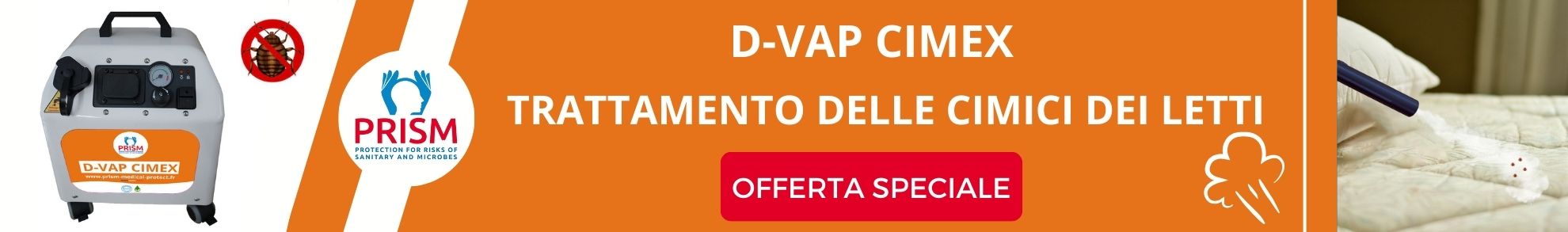 Trattamento delle cimici da letto con vapore